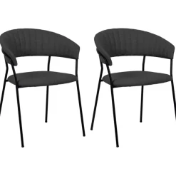 Armlehnstuhl Belle Anthrazit (2/Set)