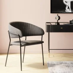 Armlehnstuhl Belle Anthrazit (2/Set)