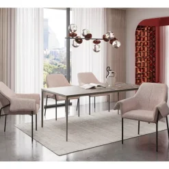 Armlehnstuhl Bess Beige Flitter