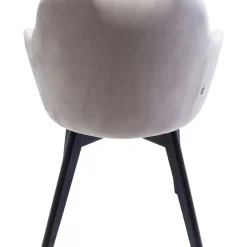 Armlehnstuhl Black Lady Velvet Grau