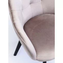 Armlehnstuhl Black Lady Velvet Grau