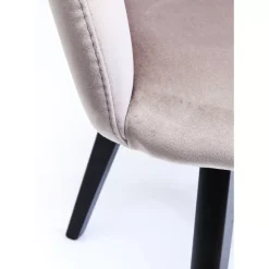 Armlehnstuhl Black Lady Velvet Grau