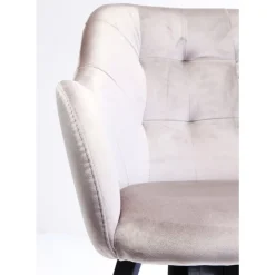 Armlehnstuhl Black Lady Velvet Grau