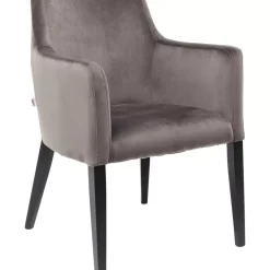 Armlehnstuhl Black Mode Velvet Grau