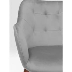 Armlehnstuhl Dark Lady Velvet Grau