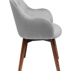 Armlehnstuhl Dark Lady Velvet Grau