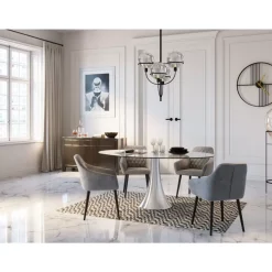 Armlehnstuhl Kayla Grau