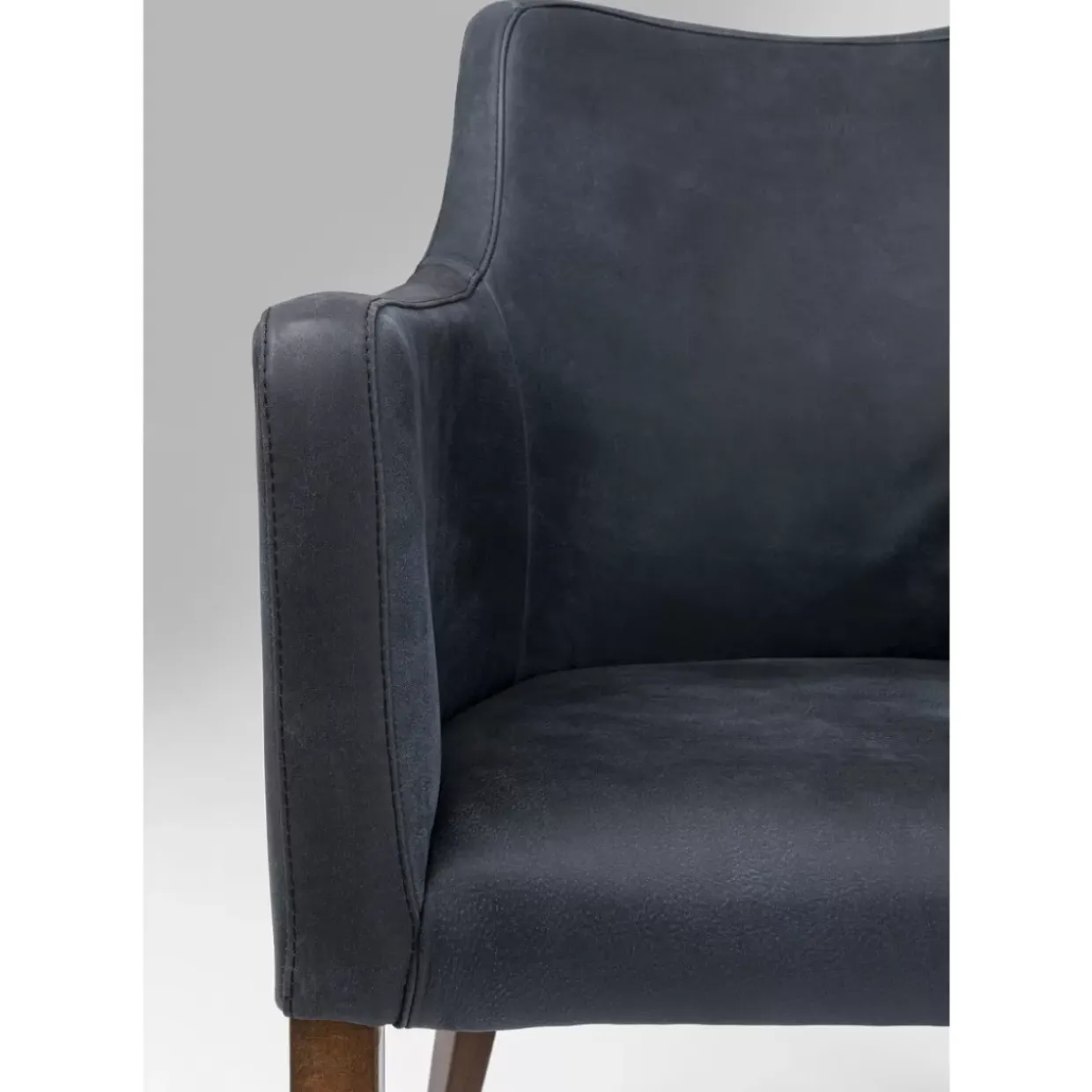 Armlehnstuhl Mode Leder Anthrazit