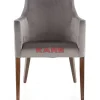 Armlehnstuhl Mode Velvet Grau