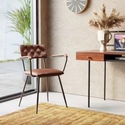 Armlehnstuhl Salsa Leder Braun