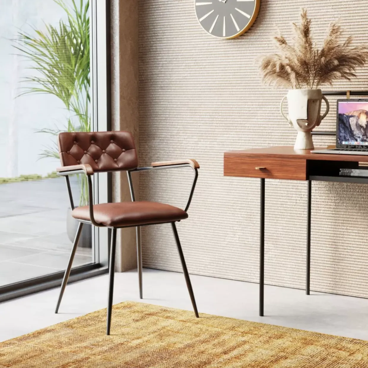 Armlehnstuhl Salsa Leder Braun