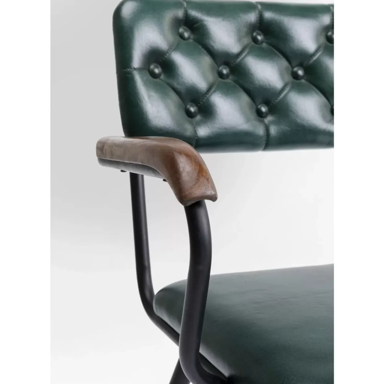 Armlehnstuhl Salsa Leder Dunkelgrun