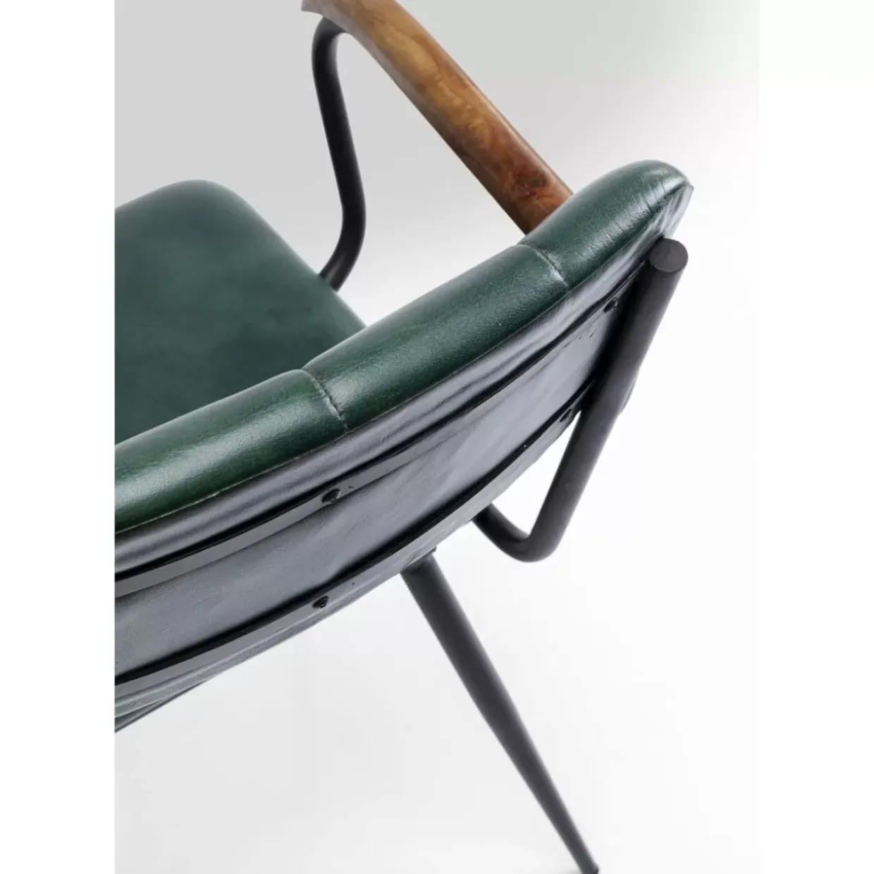 Armlehnstuhl Salsa Leder Dunkelgrun