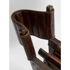 Armlehnstuhl Twist Leder Braun