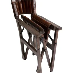 Armlehnstuhl Twist Leder Braun