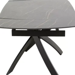 Ausziehtisch Twist Schwarz 120(30+30)X90Cm