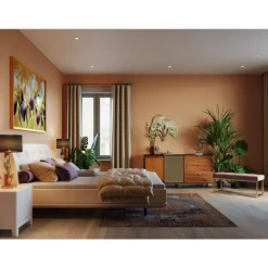 Bank Crossover Rose Messing 90X40Cm