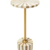 Beistelltisch Domero Cirque Gold Weis O25Cm