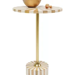 Beistelltisch Domero Cirque Gold Weis O40Cm