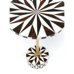 Beistelltisch Domero Star Braun Weis O40Cm