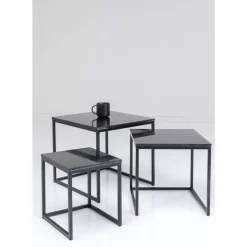 Beistelltisch Key West Schwarz (3/Set)