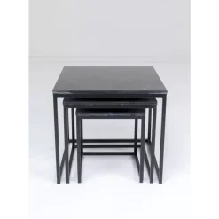 Beistelltisch Key West Schwarz (3/Set)