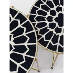 Beistelltisch Priya Schwarz (2/Set)