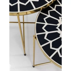 Beistelltisch Priya Schwarz (2/Set)