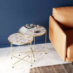 Beistelltisch Priya Weis (2/Set)