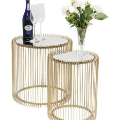 Beistelltisch Wire Messing (2/Set) O44Cm