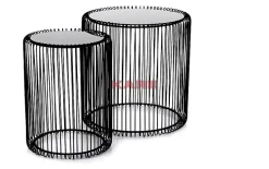 Beistelltisch Wire Schwarz (2/Set) O44Cm