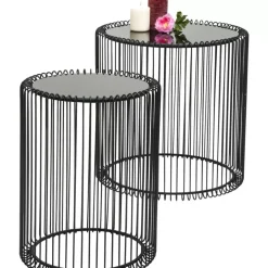 Beistelltisch Wire Schwarz (2/Set) O44Cm