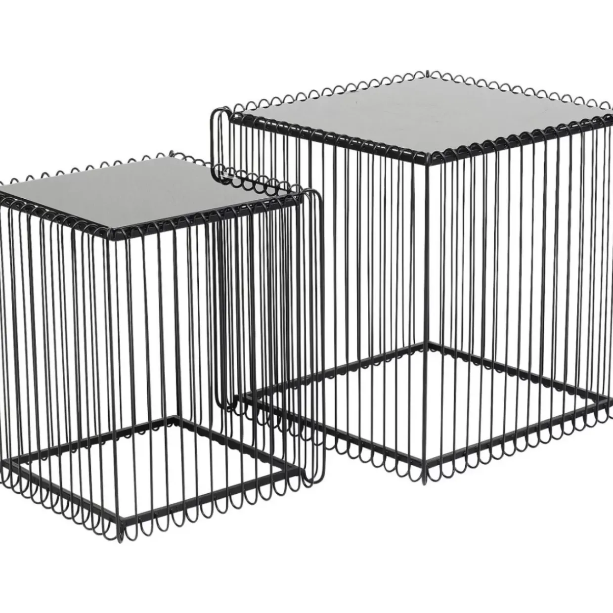 Beistelltisch Wire Square Schwarz (2/Set) 45X45Cm
