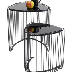 Beistelltisch Wire Triangle Schwarz (2/Set)
