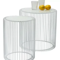 Beistelltisch Wire White (2/Set) O44Cm