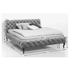 Bett Desire Velvet Rose 180X200Cm