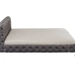 Bett Desire Velvet Silbergrau 160X200 Cm