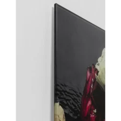 Bild Glas Flower Art Lady 120X120Cm