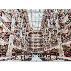 Bild Glas Library 150X100Cm