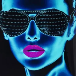 Bild Glas Tough Girl 120X120Cm