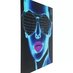 Bild Glas Tough Girl 120X120Cm