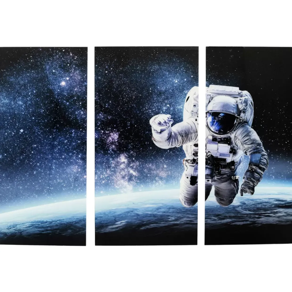 Bild Glas Triptychon Man In Space 160X240