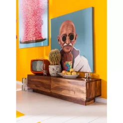 Bild Touched Flower Boat Blau Pink 160X120Cm