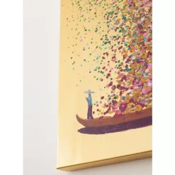 Bild Touched Flower Boat Gold Pink 100X80Cm