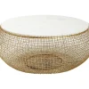 Couchtisch Cesta Marmor Gold O100Cm