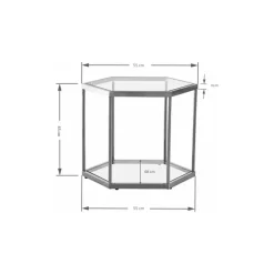 Couchtisch Comb Silber 45