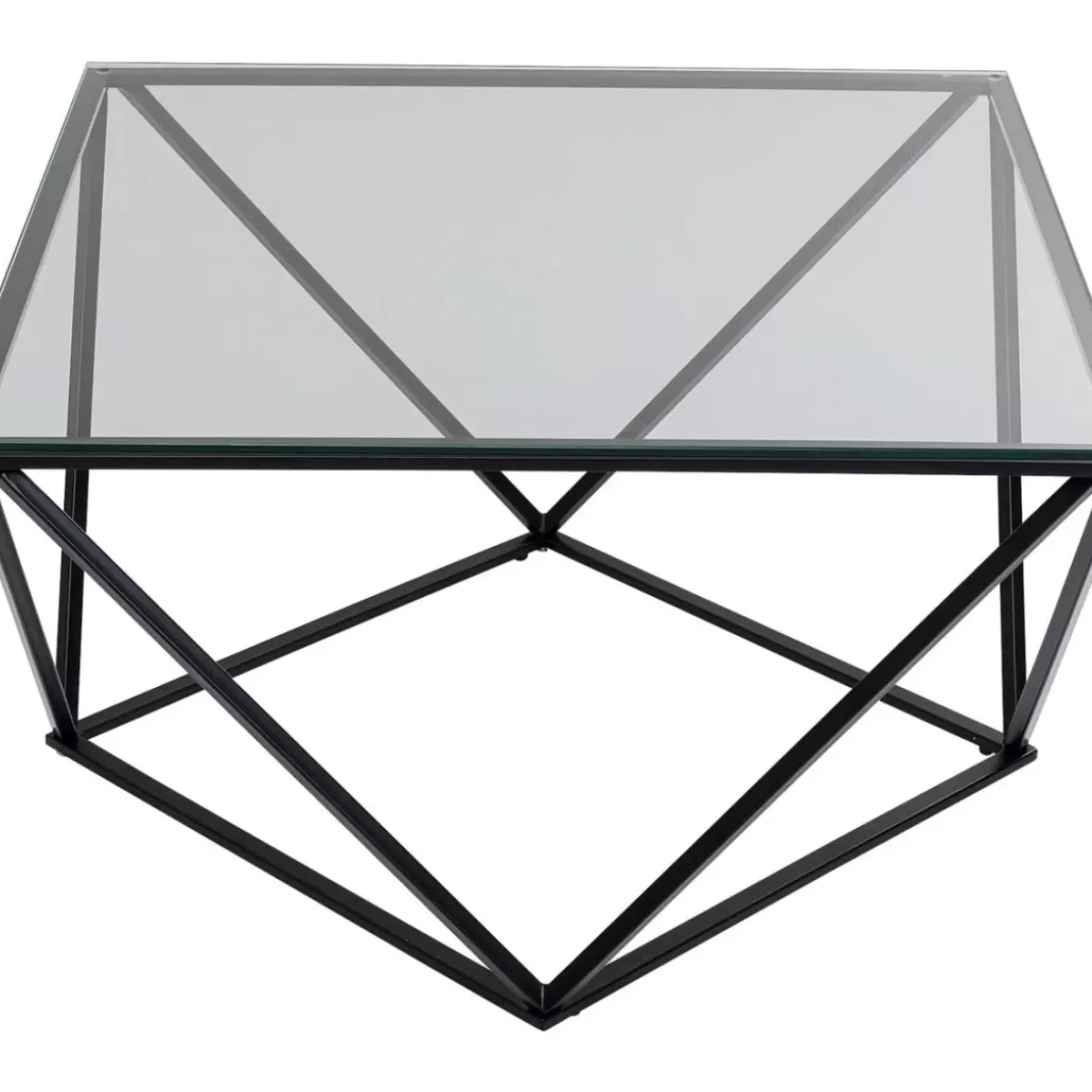 Couchtisch Cristallo Schwarz 80X80Cm