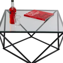 Couchtisch Cristallo Schwarz 80X80Cm