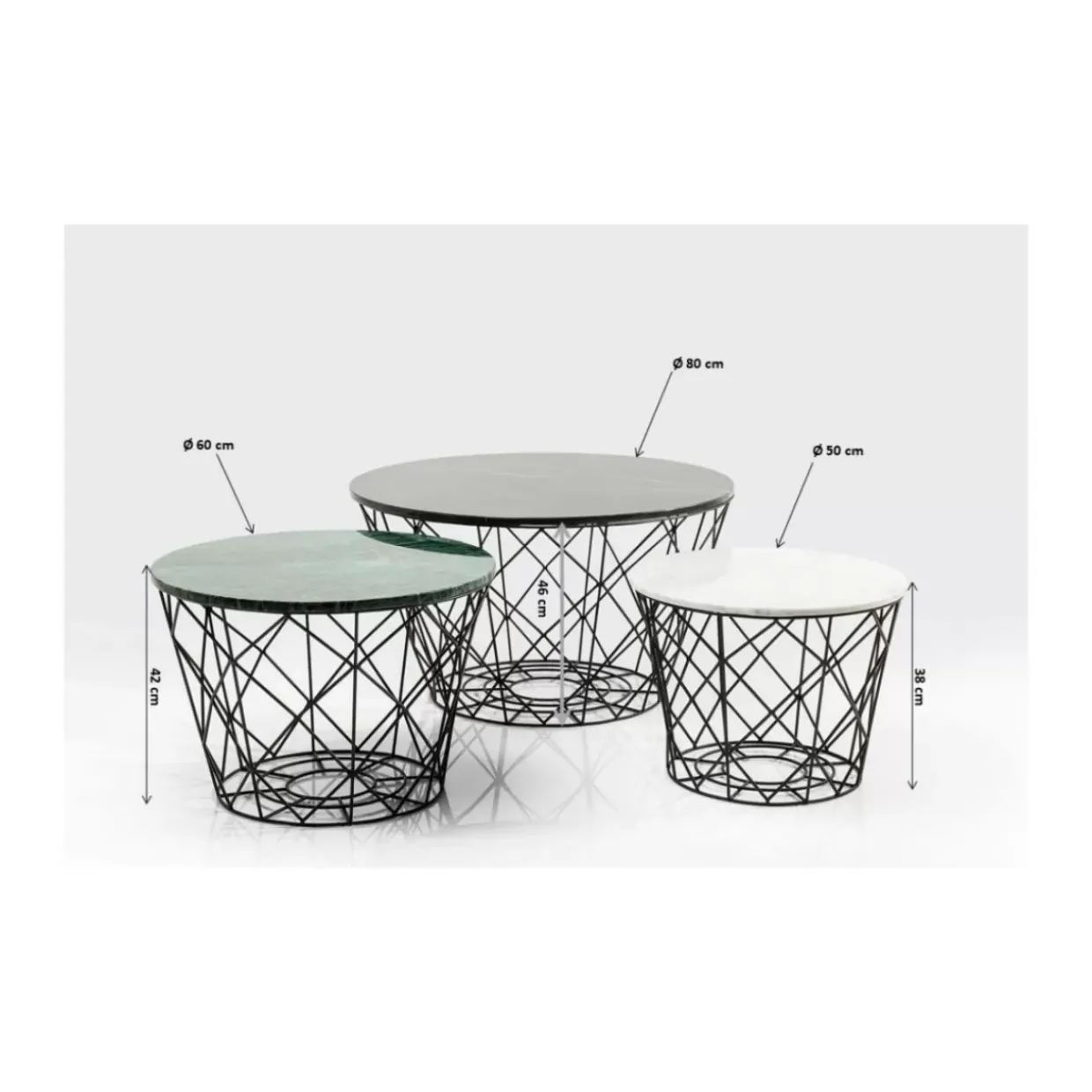 Couchtisch East Coast Rund (3/Set)