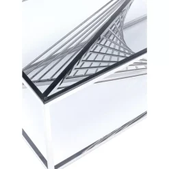 Couchtisch Laser Silber Klarglas 120X60